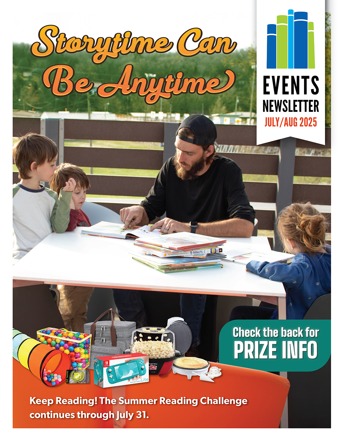 July to August  Newsletter cover.
